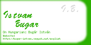 istvan bugar business card