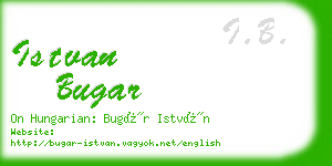 istvan bugar business card